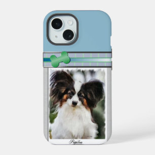 Art de chien Papillon bleu moderne