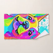 Art de chiot Bulldog français vibrant (Serviette à main)