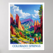 Art de Colorado Springs - Impression de Pikes Peak (Devant)