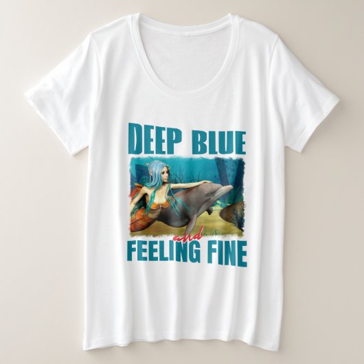 Art de dauphin sirène bleu profond et se sentant b (Design devant)