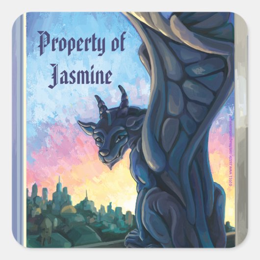 Art de gargouille, propriété des autocollants (Devant)