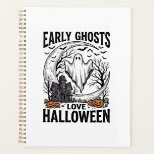 Art de gravure de fantôme de Halloween vintage lun