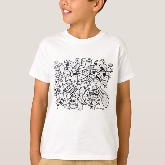 Art de griffonnage de T-shirt pour des enfants (Devant)