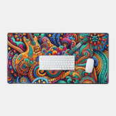 Art de guitare rétro psychédélique (Clavier et souris)