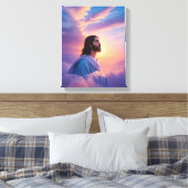 Art de Jésus sur ciel | Impression en toile étirée (Insitu(Chambre))