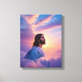 Art de Jésus sur ciel | Impression en toile étirée (Recto)