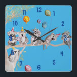 Art de koala à l'aquarelle horloge de nurserie ble<br><div class="desc">Horloge de nurserie pour enfants avec art de koala à l'aquarelle bleue. Conçue à partir de mon art original à l'aquarelle.</div>