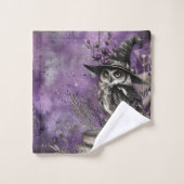 Art de la chouette magique violette (Gant de toilette)