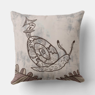 art de la ligne d'escargot Halloween Coussin