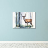 Art de la toile de cerfs de forêt (Insitu (Plancher de Bois))