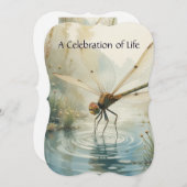 Art de l'aquarelle Invitation de service Memorial (Devant / Derrière)