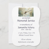 Art de l'aquarelle Invitation de service Memorial (Dos)