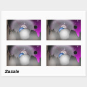 Art de l'espace de la Lune sauvage - Sticker (Feuille)