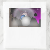 Art de l'espace de la Lune sauvage - Sticker (Sac)