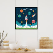 Art de l'espace fantaisiste pour affiche de chambr (Cuisine)