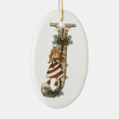 Art de lettre - J - ornement d'ange de Noël (Droite)