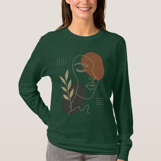 Art de ligne de visage abstrait moderne Sweat (Devant)