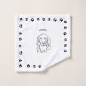 Art de ligne d'extraction d'or personnalisable (Gant de toilette)
