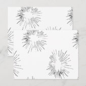 Art de ligne, gris clair, carte postale Geyser (Devant / Derrière)