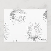 Art de ligne, gris clair, carte postale Geyser (Dos)