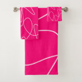 Art de ligne rose chaud (En situation)