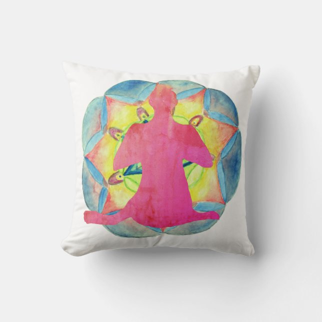 Art de mandala de yoga Coussin (Recto)