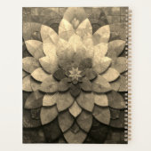 Art de mandala doré antique texturé fleur (Dos)