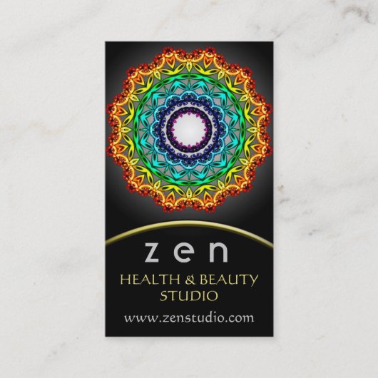 Art de mandala d'ornement de cercle, carte de (Devant)