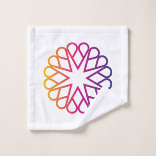 Art de mandala géométrique coloré en forme de cœur