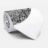 art de mandala monochrome sur une cravate (Roulé)