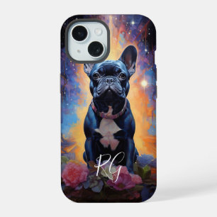 Art de monogramme de Bouledogue Français