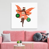 Art de mur de toile de fée de Noël africain-améric (Insitu(Salon))