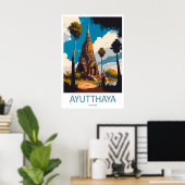 Art de mur de voyage d'Ayutthaya impression Ayutth (Bureau à domicile)