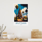 Art de mur de voyage d'Ayutthaya impression Ayutth (Cuisine)