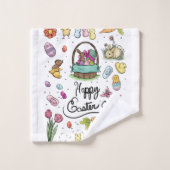 Art de Pâques joyeux (Gant de toilette)