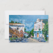 Art de paysage urbain impressionniste Invitation & (Devant)