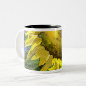 Art de peinture d'aquarelle de tasse du tournesol (Devant gauche)