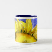 Art de peinture d'aquarelle de tasse du tournesol (Centre)