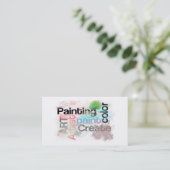 Art de peinture d'artiste de carte de visite de (Debout devant)