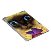 Art de peinture de chat siamois de carnet de notes (Côté Droit)
