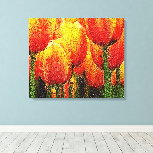 Art de peinture Tulipe Abstraite - Toile enveloppé (Insitu (Plancher de Bois))