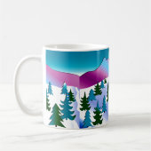 Art de pente de ski sur la tasse de café classique (Gauche)
