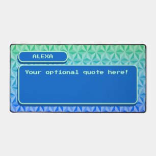 Art de pixel de jeu rétro personnalisé bleu