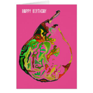 Art de poire illustration originale pop art aquare