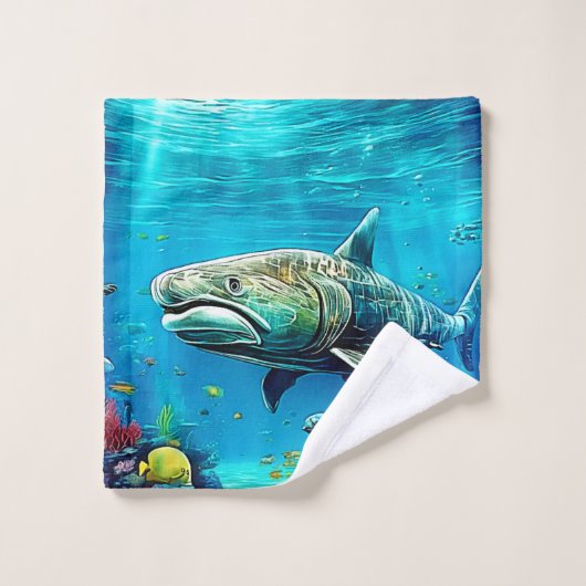 Art de prédateur océanique requin (Gant de toilette)