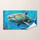 Art de prédateur océanique requin (Serviette à main)
