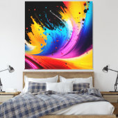 Art de projection de peinture abstraite Impression (Insitu(Chambre))