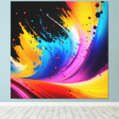 Art de projection de peinture abstraite Impression (Insitu (Plancher de Bois))