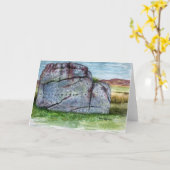 Art de roche de "vieux Bewick" - carte de note du (Fleur jaune)