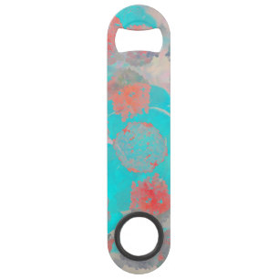 Art de rouge bleu de motif romantique floral/fleur